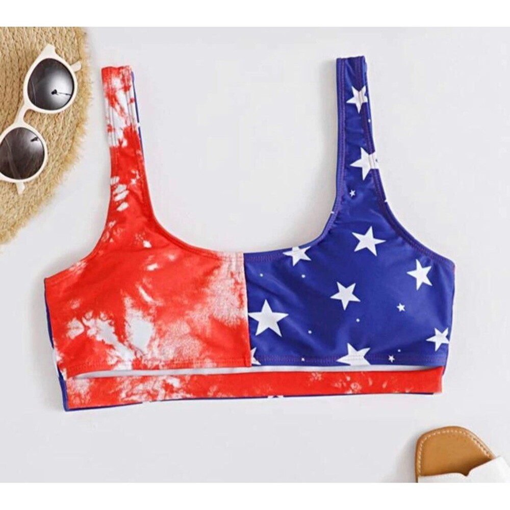 American flag bikini medium top small bo